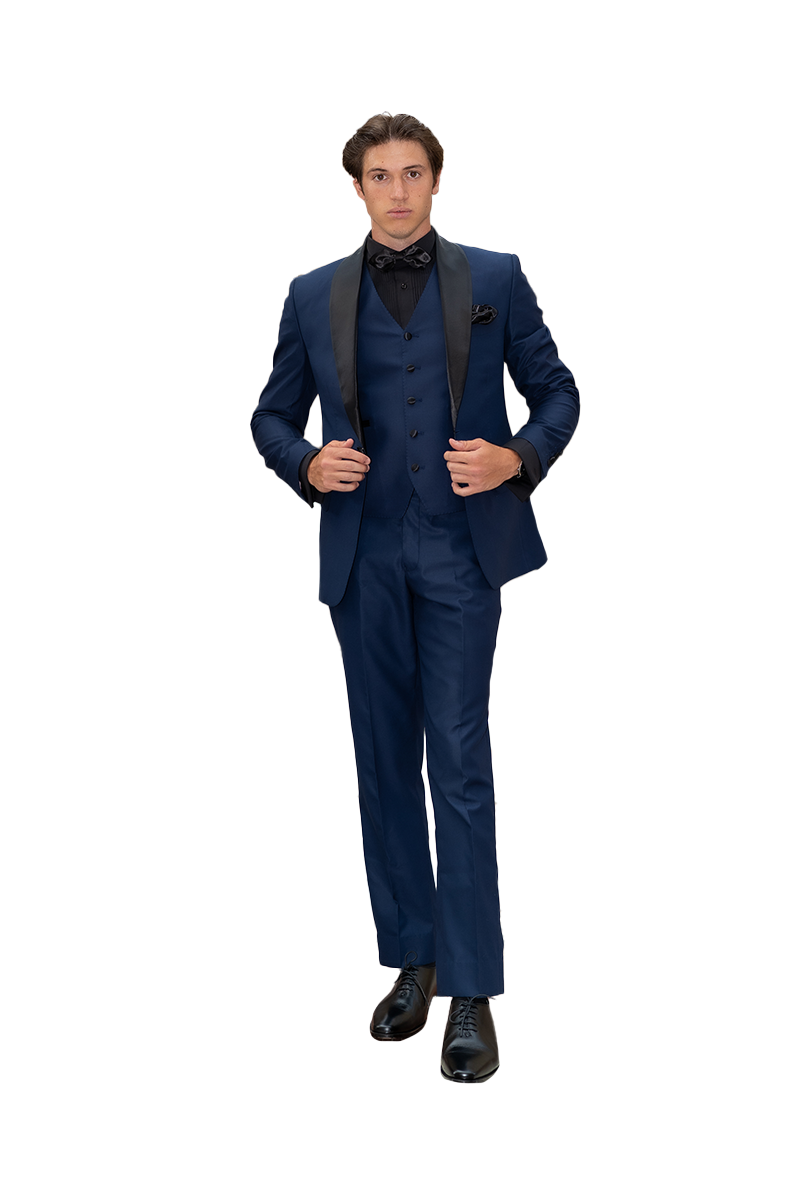 Conall Three Piece Suit-Navy Blue