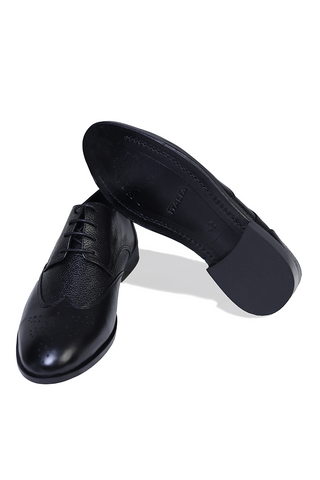Chinyere Leather Shoes-BLK