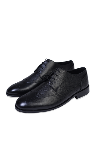 Chinyere Leather Shoes-BLK