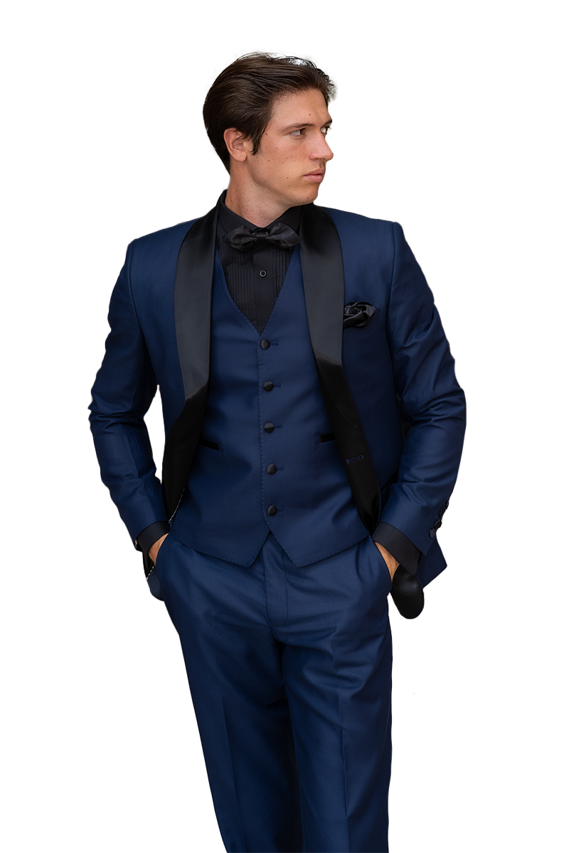 Conall Three Piece Suit-Navy Blue