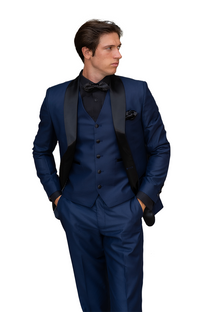 Conall Three Piece Suit-Navy Blue