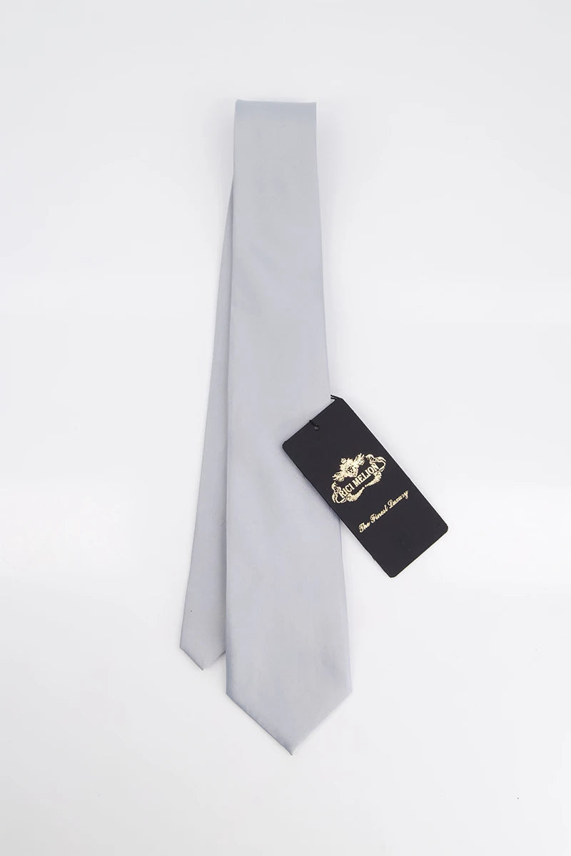 Tifone Tie &amp; Pocket Square-GRY