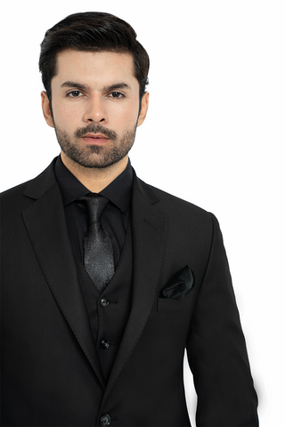 Reginald Three Piece Suit Black