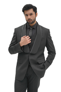 Conall Three Piece Suit-Black