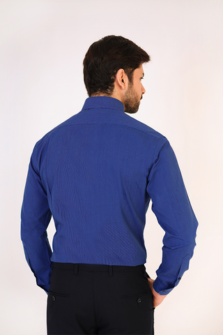 Wilkin Formal Shirt Blue Texture