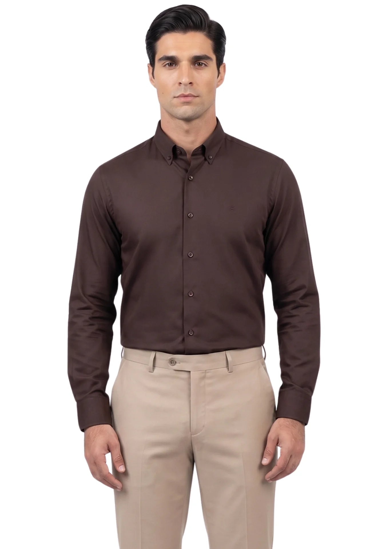 Connemara Formal Shirt-Dark Brown