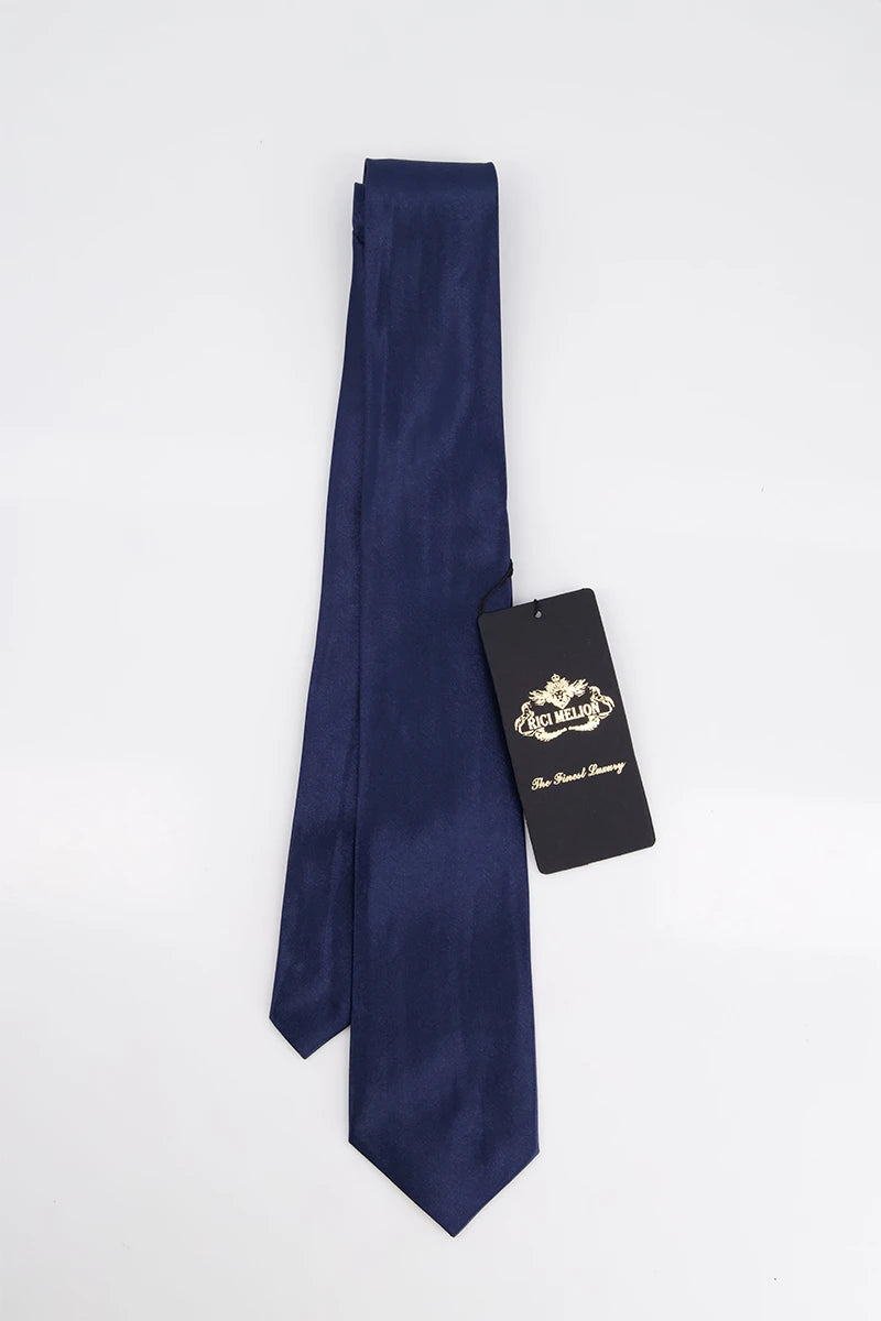 Avvento Tie &amp; Pocket Sqaure-BLU