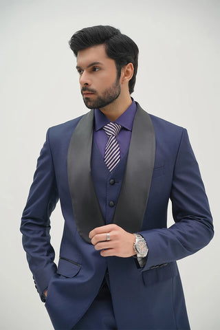 Conall Three Piece Suit-Navy Blue