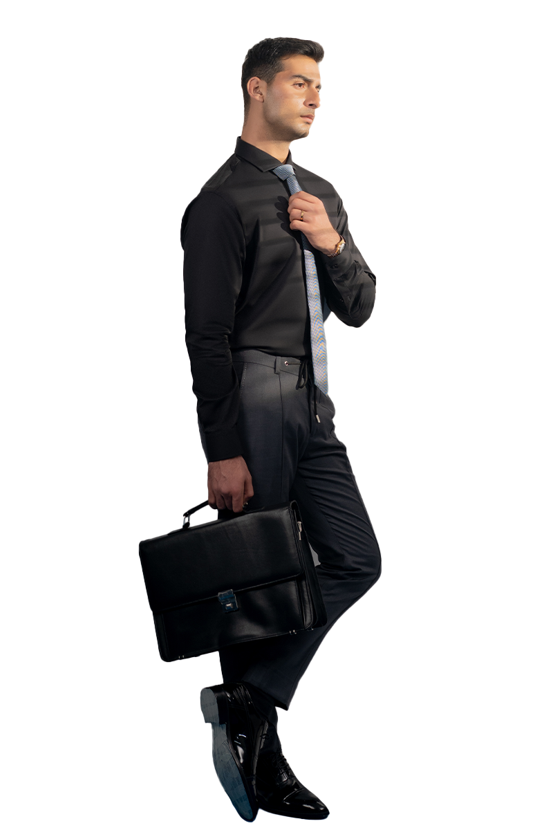 Tessutodargento-Formal Shirt-BLK