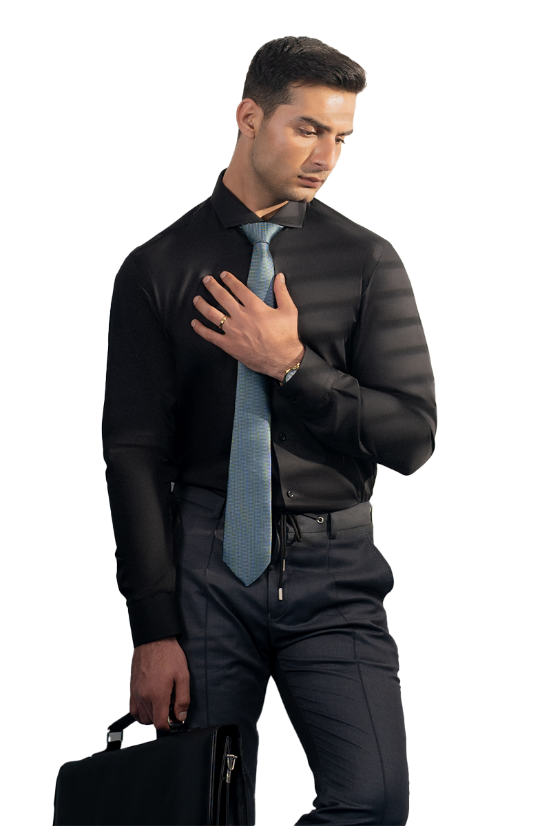Tessutodargento-Formal Shirt-BLK