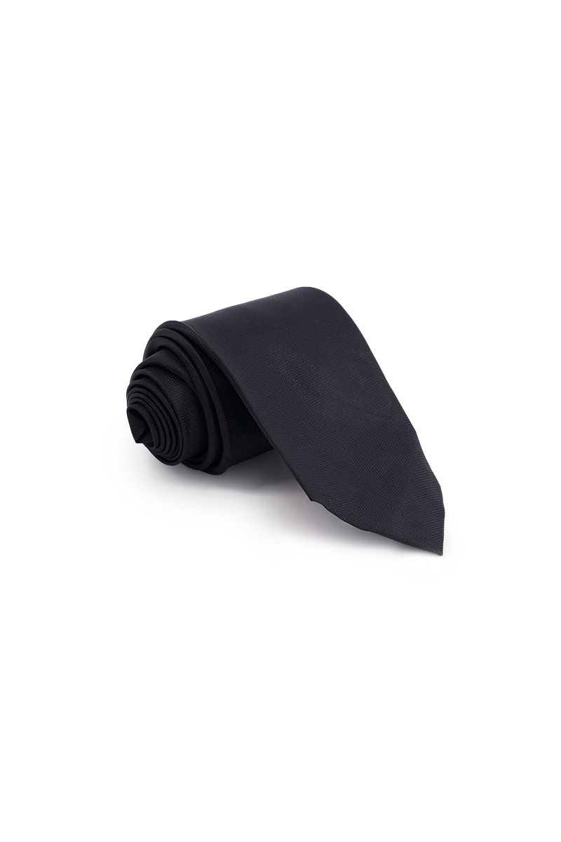 Tifone Tie &amp; Pocket Square-BLK