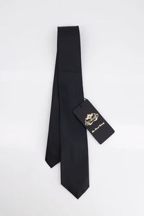 Tifone Tie &amp; Pocket Square-BLK