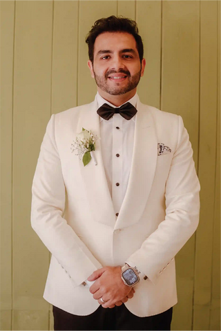 Engagement suit white