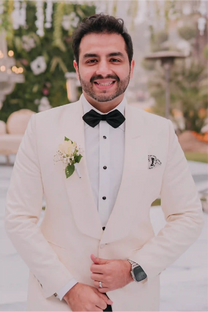 White Engagement suit
