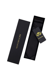 Safora Tie &amp; Pocket Square-BLK