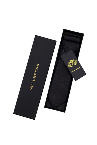 Safora Tie & Pocket Square-BLK