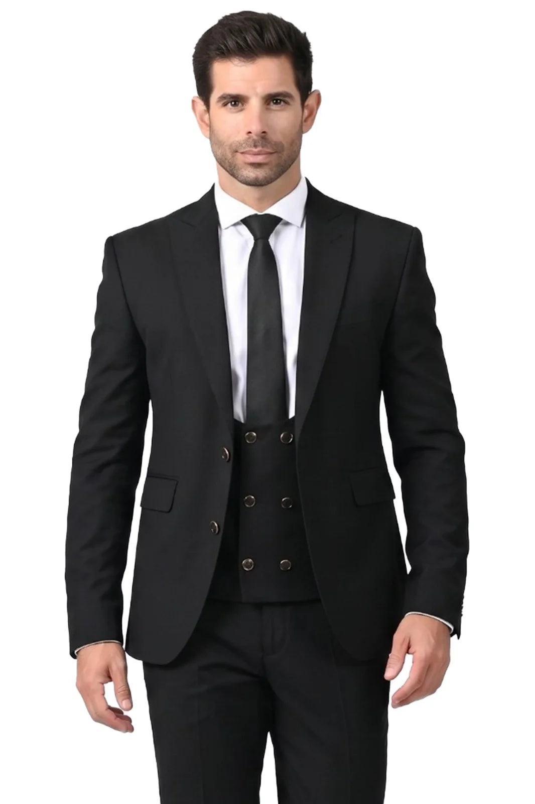 Novaro Three Piece Suit-BLK
