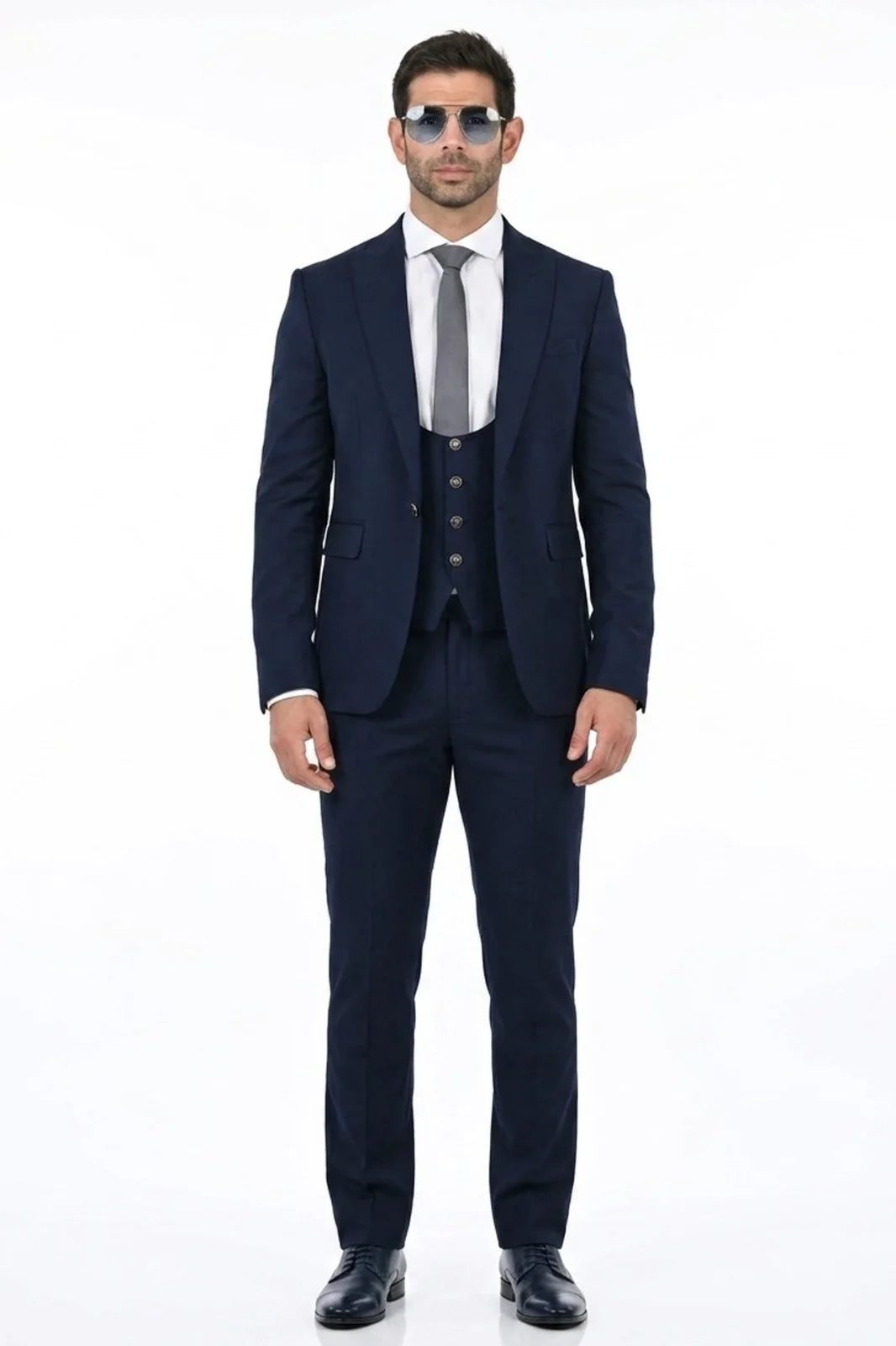 Senza Limiti Three Piece Suit-NVY