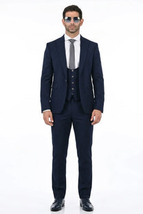 Senza Limiti Three Piece Suit-NVY