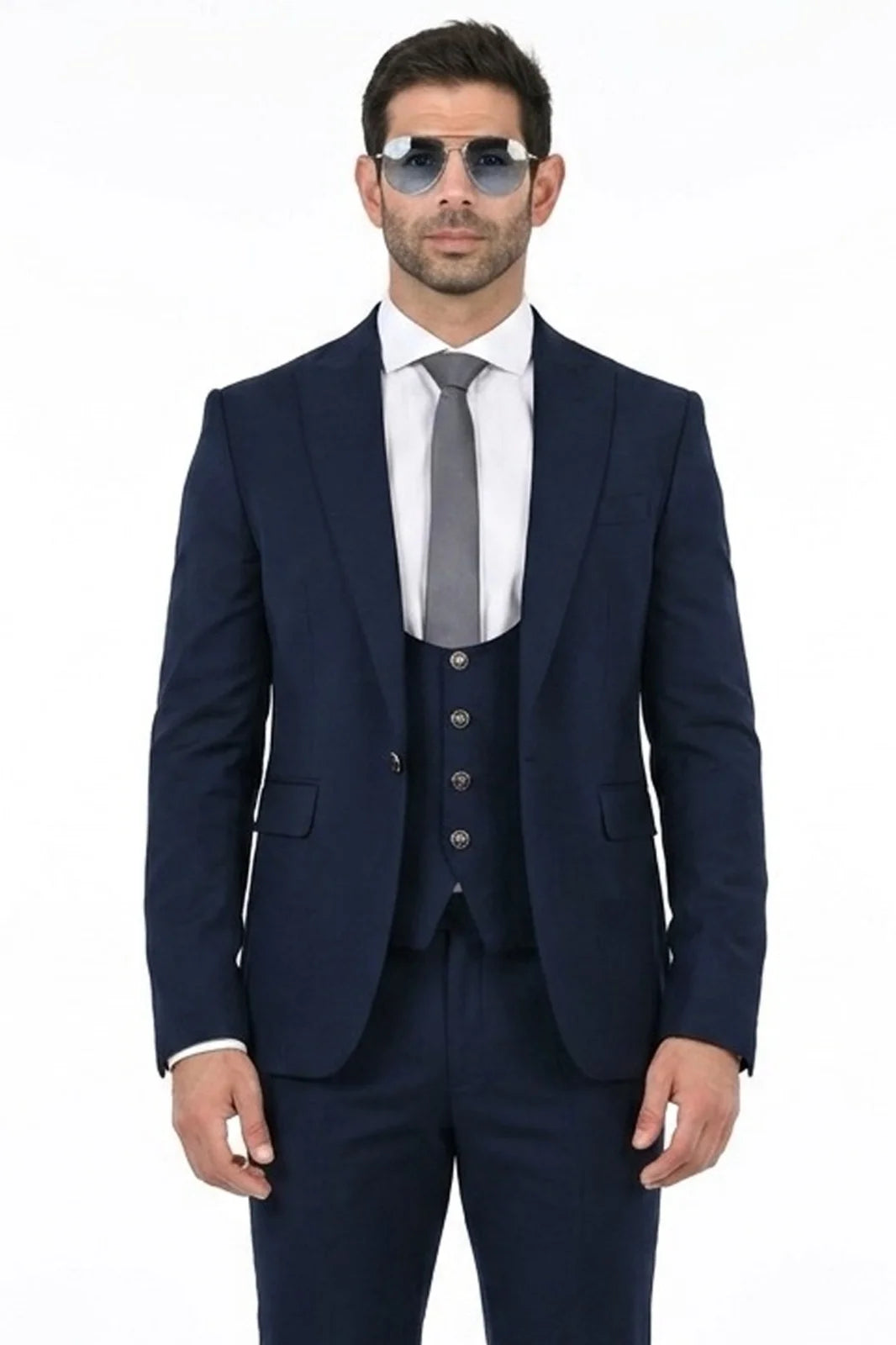Senza Limiti Three Piece Suit-NVY