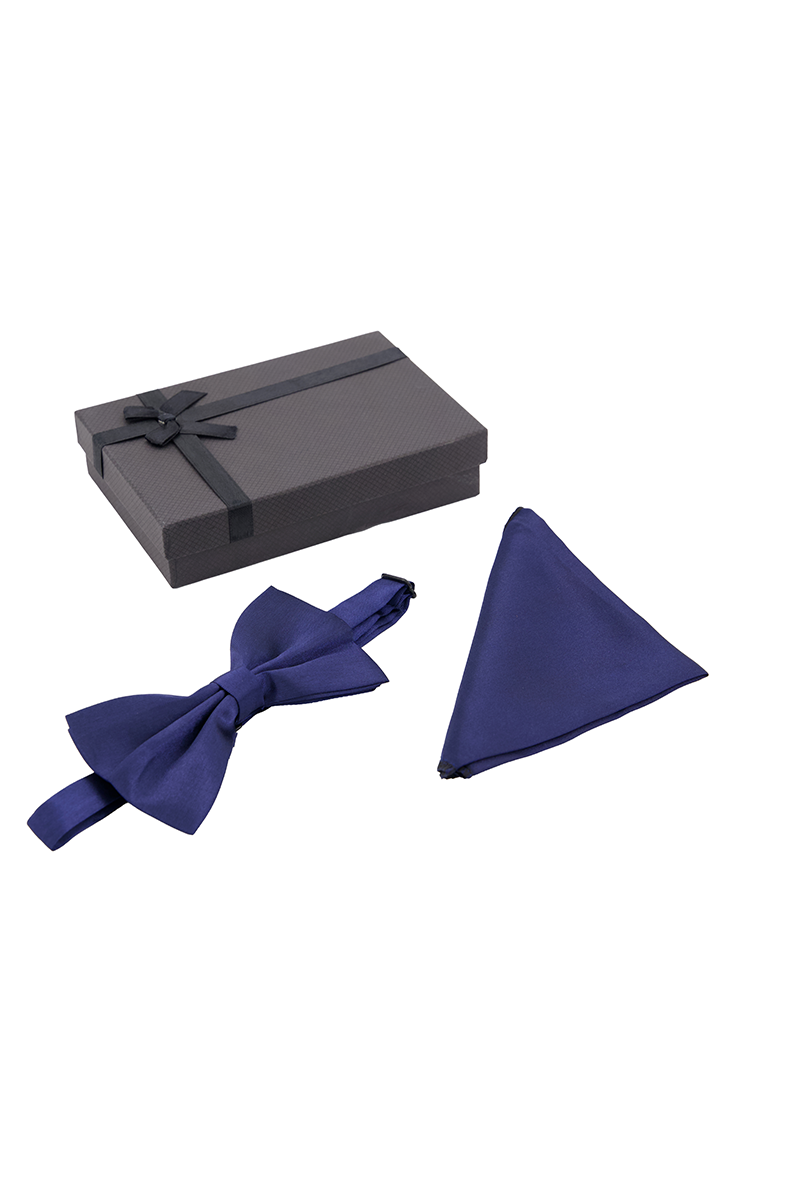 Pristono Bow Tie &amp; Pocket Square-NBL